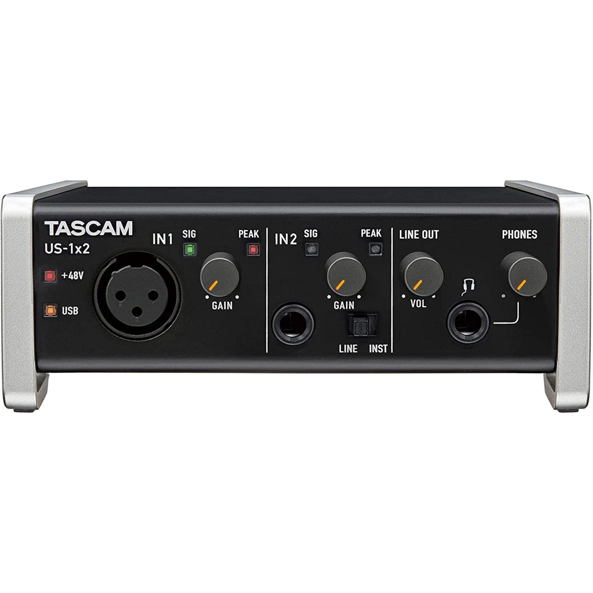 Tascam US-1x2HR 1 Mic 2IN/2OUT High Resolution Versatile USB Audio