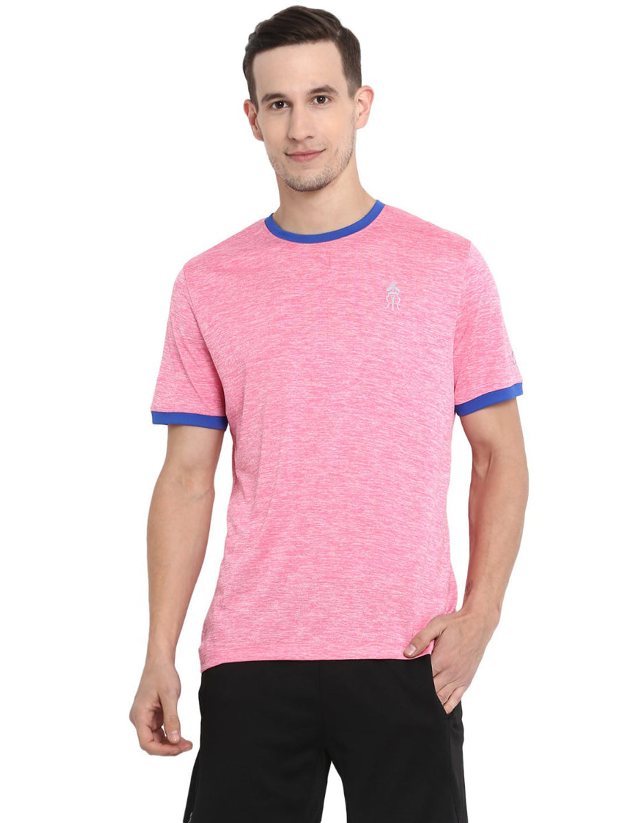 ik heb dorst Opera Observatorium Alcis Men Rajasthan Royals Pink Self Design Round Neck T-shirt RRALCT53-S
