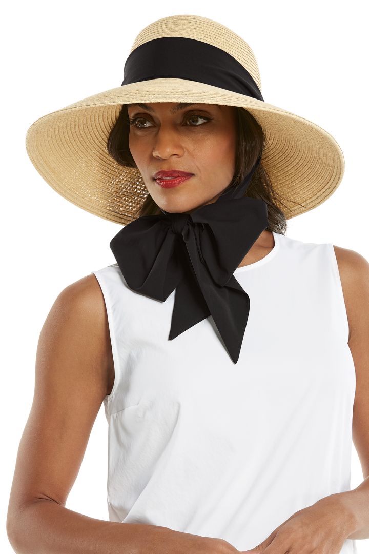 straw hat scarf