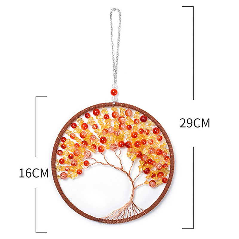 Wooden Ornament Round Tree Of Life