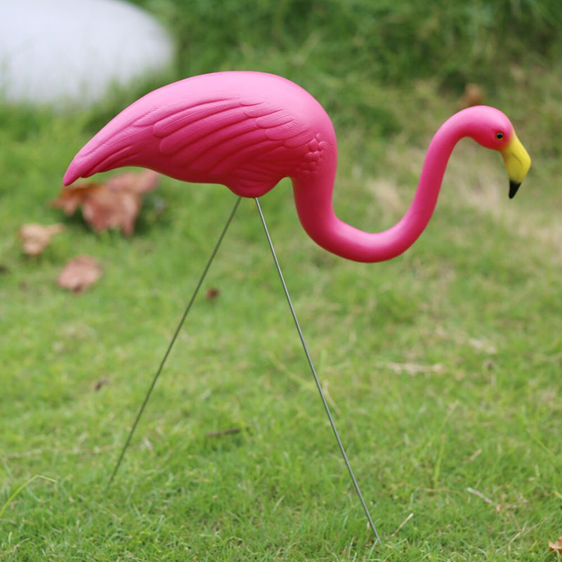Garden Ornaments Pink Flamingo Bird Lawn Pond Ornaments Figurine Statues