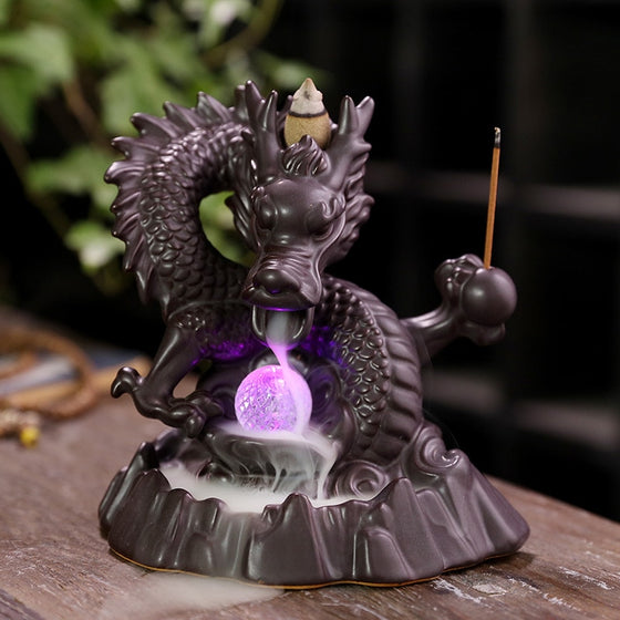Handmade Ceramic Dragon Backflow Incense Burner