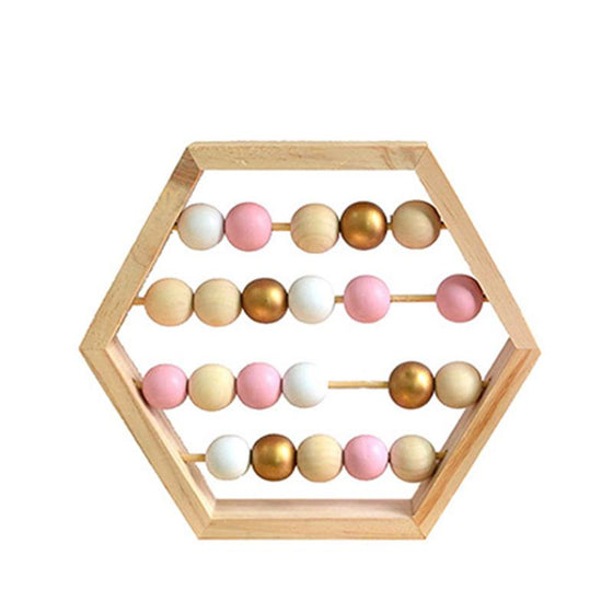 Nordic Style Natural Wooden Abacus With Beads