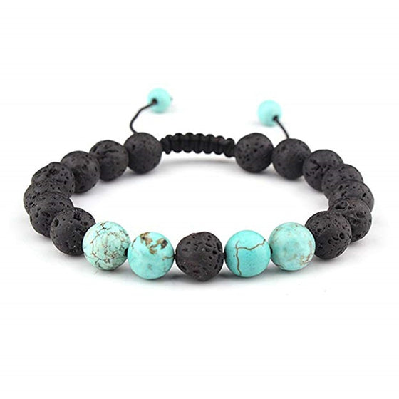 Adjustable Lava Rock Stone Essential Oil Anxiety Diffuser Bracelet