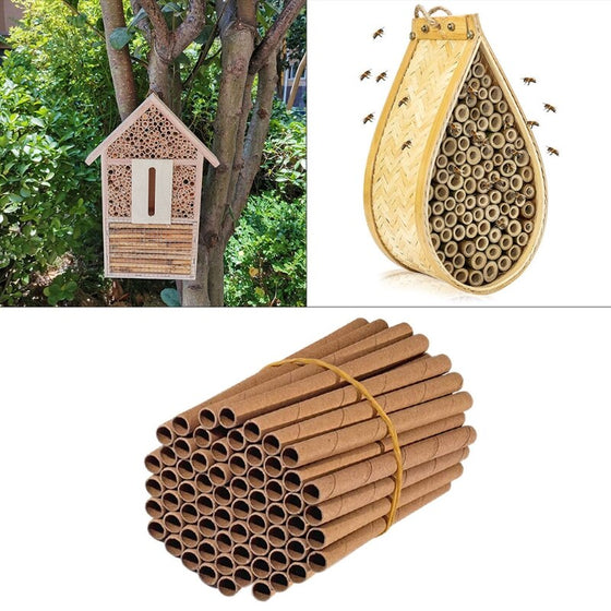 Bee House Tubes Refill Bee Paper Tube Liners for Insect Nest