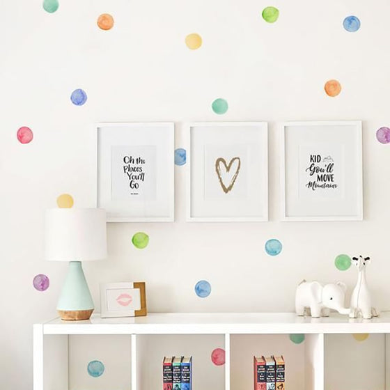 PVC Baby Wall Decals Colored Dots Creative Stickers for Children Vinyl Nursery Room Decoration