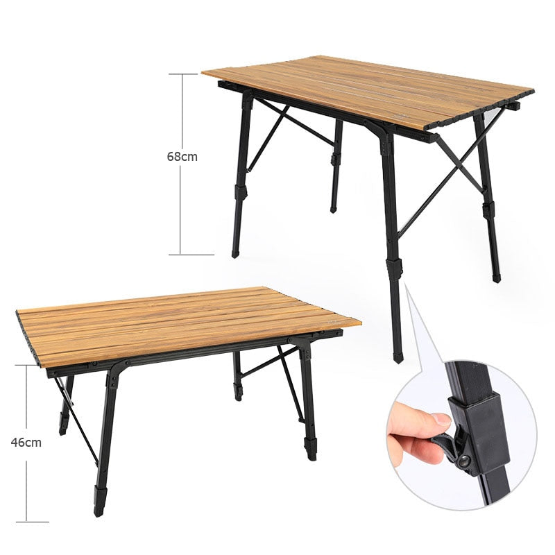 Outdoor Camping telescopic folding table