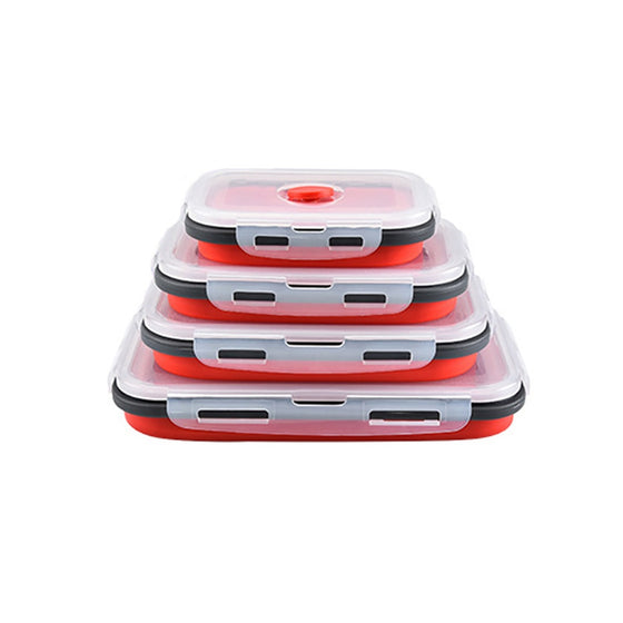 4 Pcs BPA Free Silicone Collapsible  Food Storage