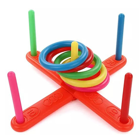 Hoop Ring Toss Plastic Ring Toss Quoits Garden Game Pool Toy