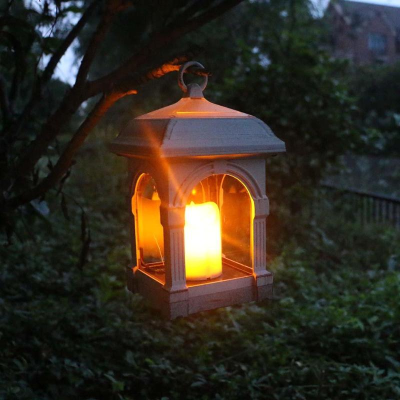Candle Lantern Shape Solar Led Light Ip44 Waterproof Outdoor Home Hang