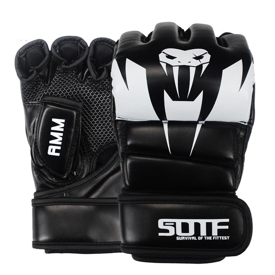 SOTF Adults MMA Venomous snake black Boxing gloves MMA Tiger Muay Thai gloves muay thai boxing fight glove