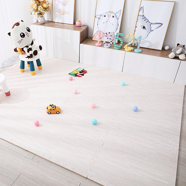 Wood Grain Puzzle Mat Baby Foam Play Splicing Bedroom Thicken Soft Modern Floor Kids Rug Living Room Crawling Carpet