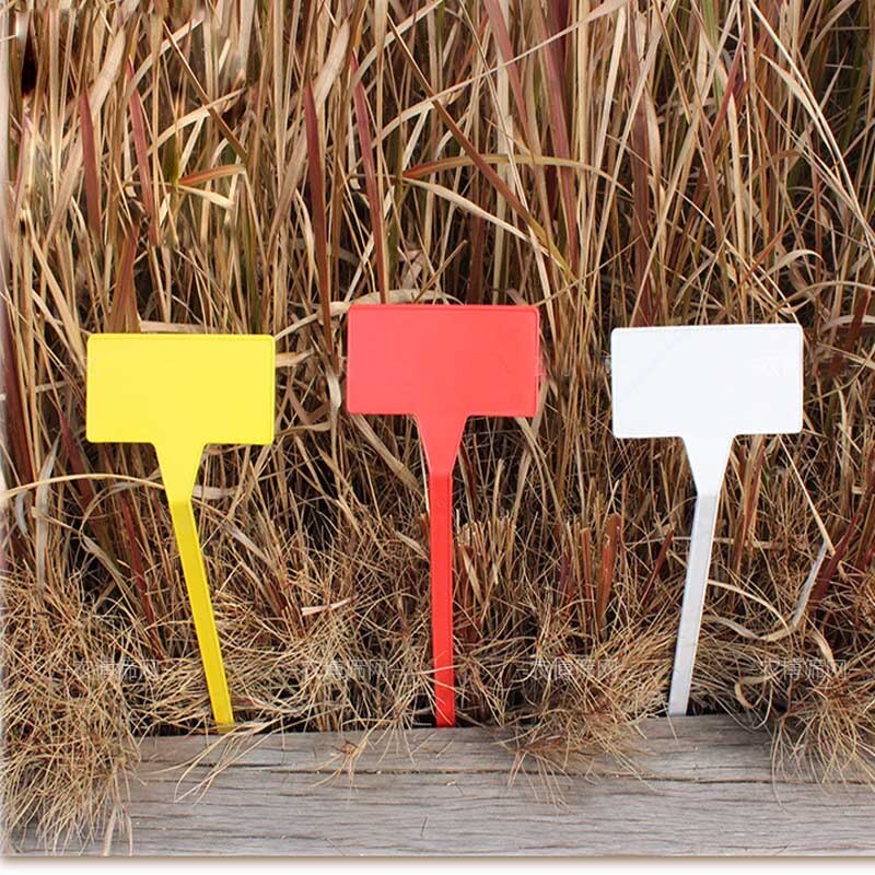 Plastic Plant Upturned T-type Tags Markers Nursery Garden Label Garden Decoration Tags