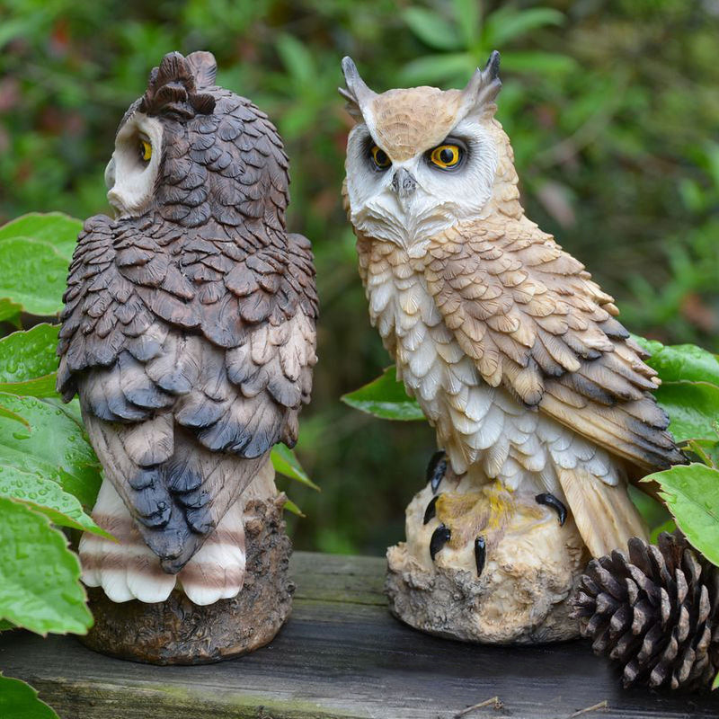 Resin Animal Owls Crafts Garden Decoration