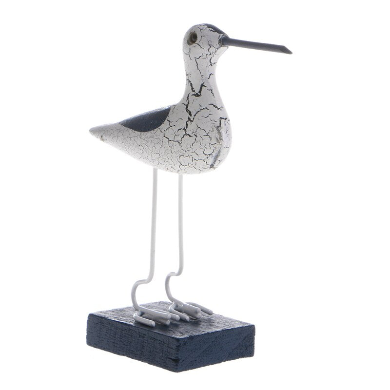 Wooden Navy Seabirds Mediterranean Style Sculpture