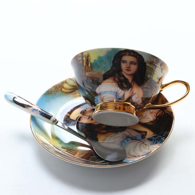 High Quality Bone Porcelain Coffee Cups Vintage Ceramic