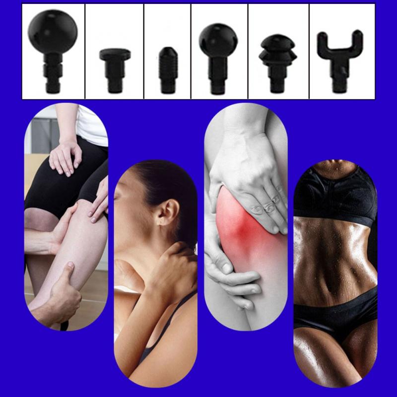 6Pcs Muscle Relaxation Massage Gun Heads For Muscle Relaxation Massager Gun Integrated Fitness Equipments