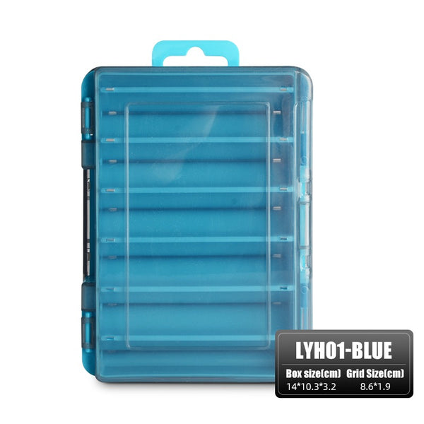 Fishing Box 14 Compartments Accessories Lure Hook Storage Double Sided