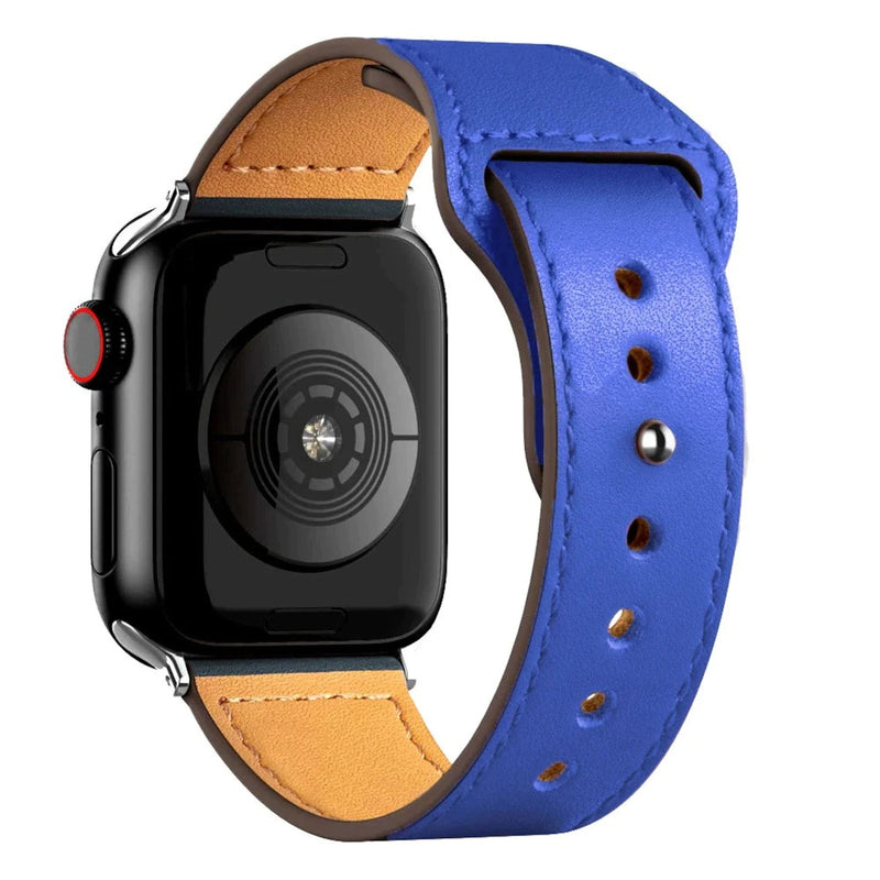 44mm 45mm 41mm 40mm 42mm 38mm Leather strap - Apple watch band - Accessories wristband cornea bracelet - iWatch series 3 4 5 6 SE 7