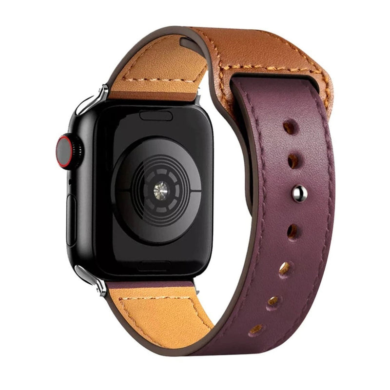 44mm 45mm 41mm 40mm 42mm 38mm Leather strap - Apple watch band - Accessories wristband cornea bracelet - iWatch series 3 4 5 6 SE 7