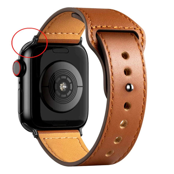 44mm 45mm 41mm 40mm 42mm 38mm Leather strap - Apple watch band - Accessories wristband cornea bracelet - iWatch series 3 4 5 6 SE 7