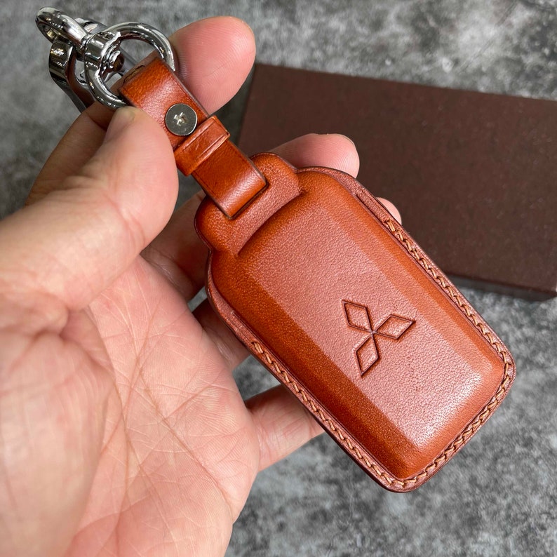 Mitsubishi Outlander Key Case, Key Fob Cover For Mitsubishi Buttons, Handmade Key Case,Leather Key Case, Mitsubishi Accessories