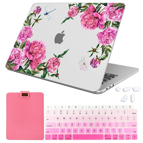 Colorful Laptop Case For Macbook - Air 13 M1 Pro 13 14 15 16 inch Touch Bar ID - Marble Laptop Cover With US Keyboard Cover A2179 A2337