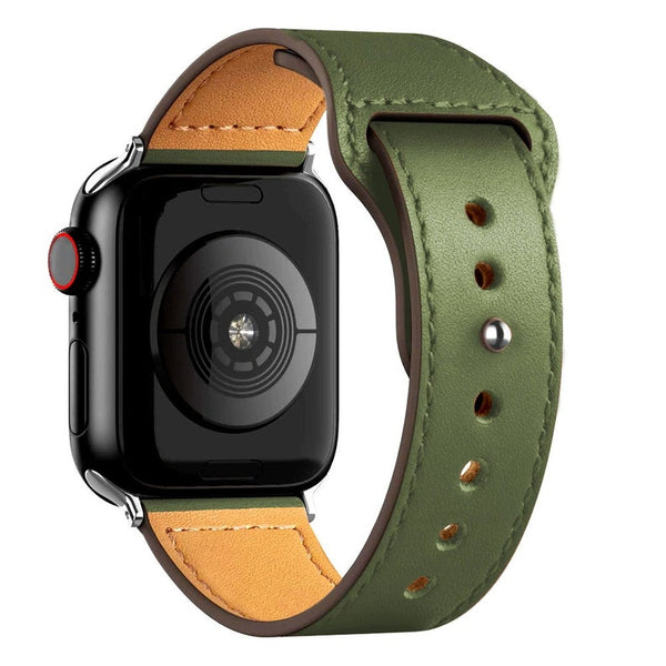 44mm 45mm 41mm 40mm 42mm 38mm Leather strap - Apple watch band - Accessories wristband cornea bracelet - iWatch series 3 4 5 6 SE 7