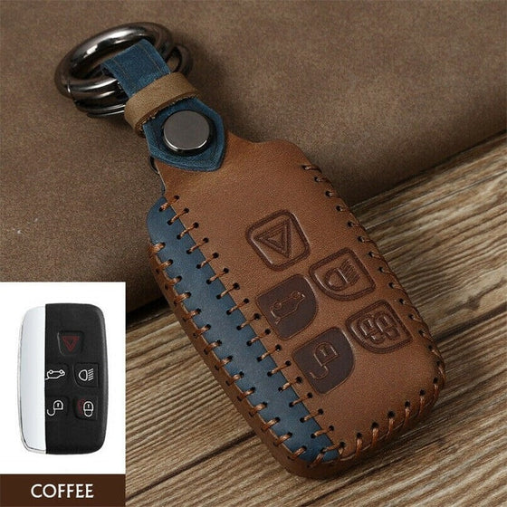 Land Rover Range Rover Smart Key Case - Remote Key Case For Jaguar Xf XJ XE XJL Xf - Key Bag For Sport Evoque Freelander - Leather Key Case