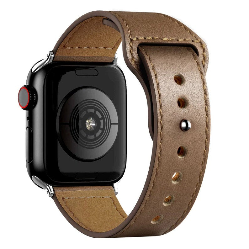 44mm 45mm 41mm 40mm 42mm 38mm Leather strap - Apple watch band - Accessories wristband cornea bracelet - iWatch series 3 4 5 6 SE 7
