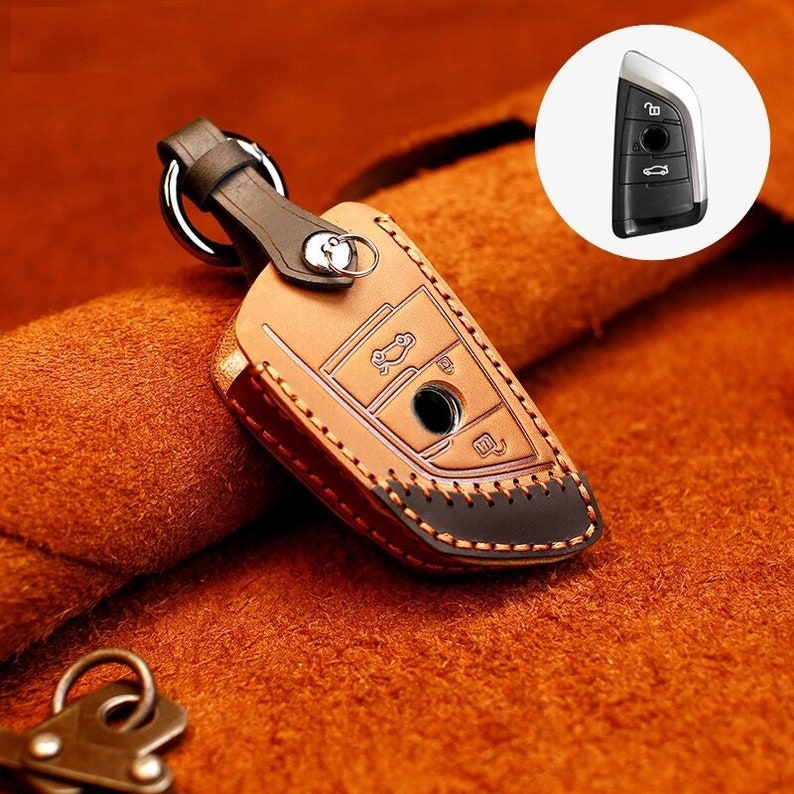 High Quality Genuine Leather Car Remote Case For BMW X5 F15 X6 F16 1 2 5 7 - Compatible With F48 X1 X3 F10 G30 F48 F39 E53 E70 E39 Series