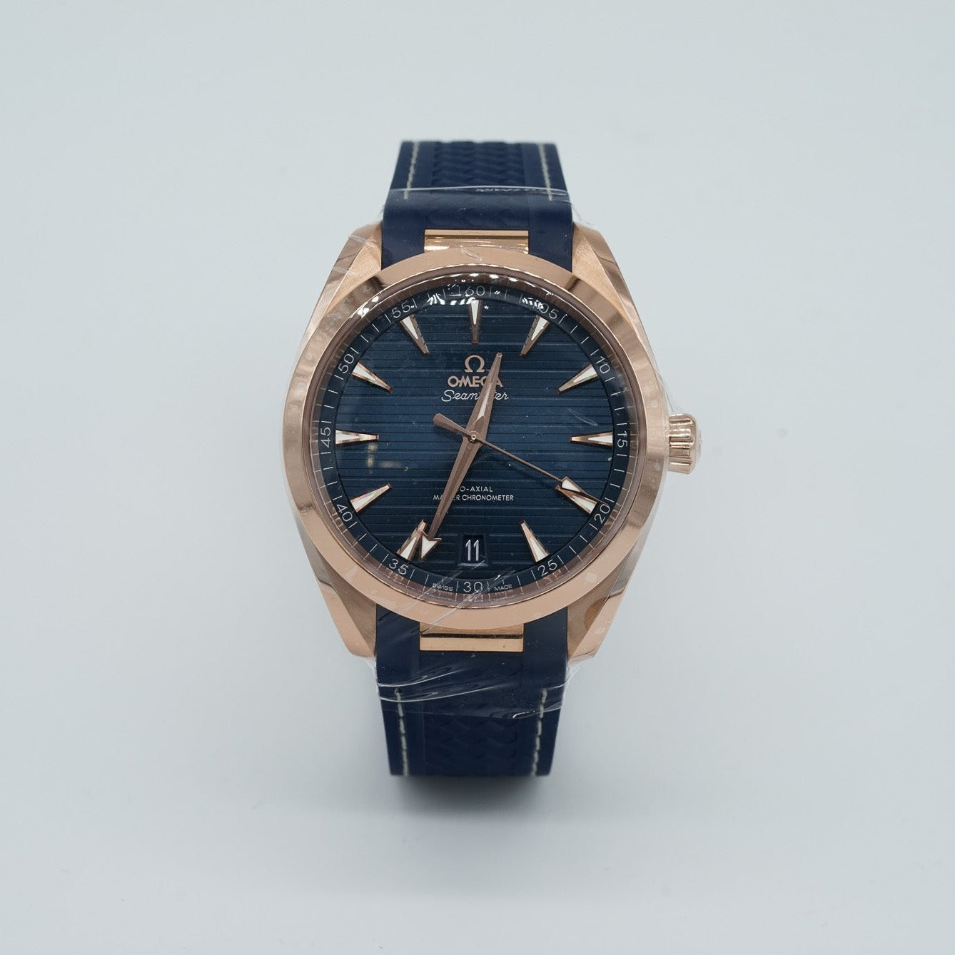 omega seamaster aqua terra chronograph rose gold