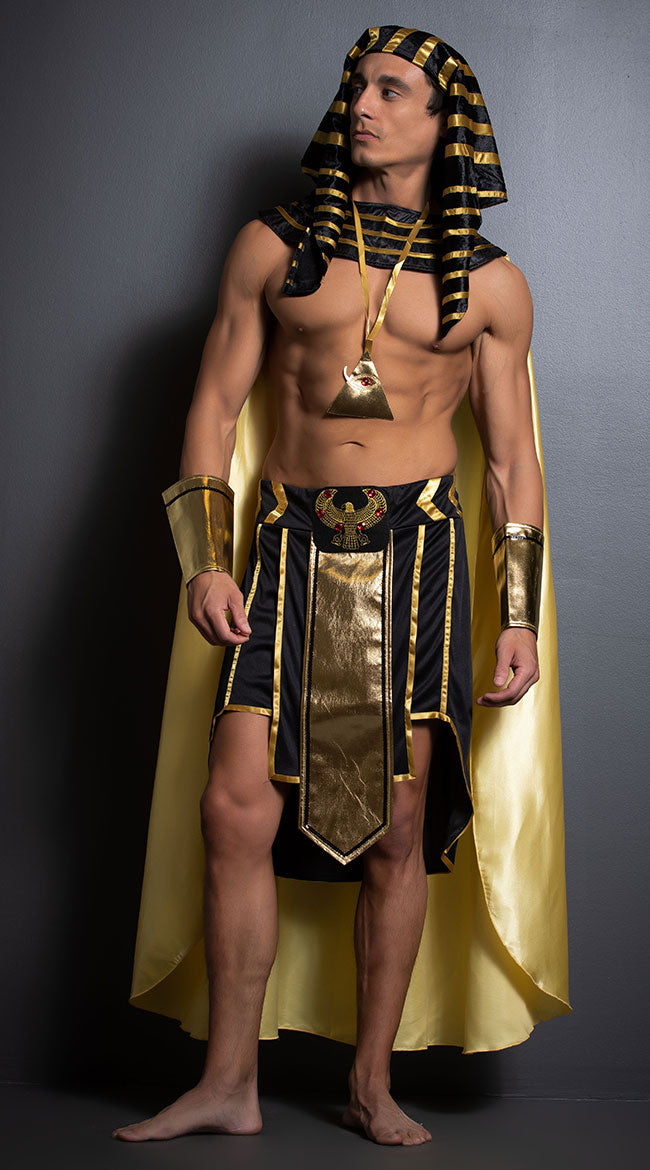 King Of Egypt Costume Gold And Black King Of Egypt Costume Mens Egyptian Gold Costume