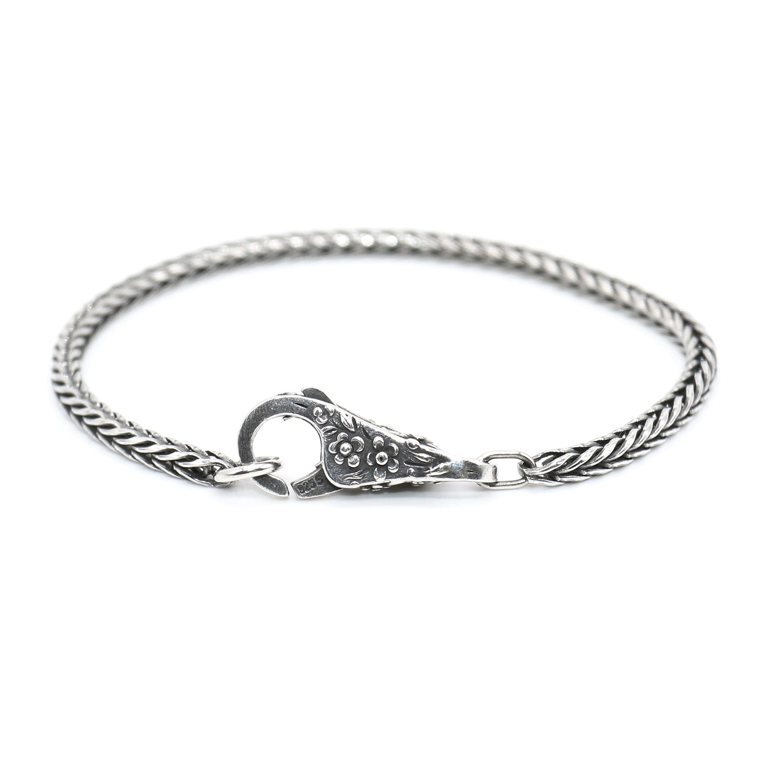 Sterling Silver Bracelet with Lace Clasp