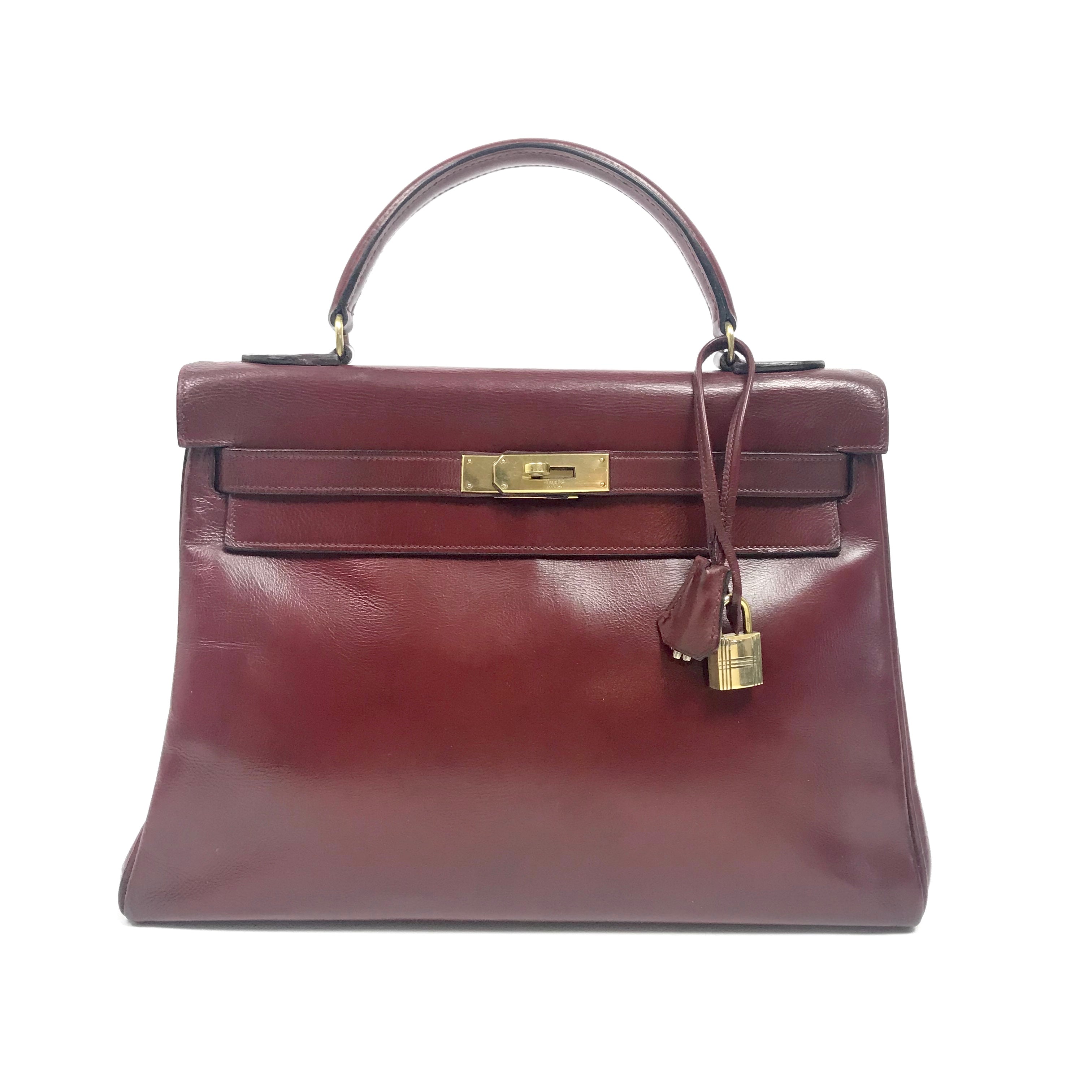 HERMES • Kelly 32 • Burgundy