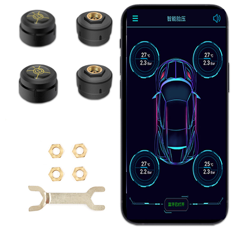 PA Motorcycle External TPMS Tire Pressure Monitoring System Scooter Mobile App Remote Control 