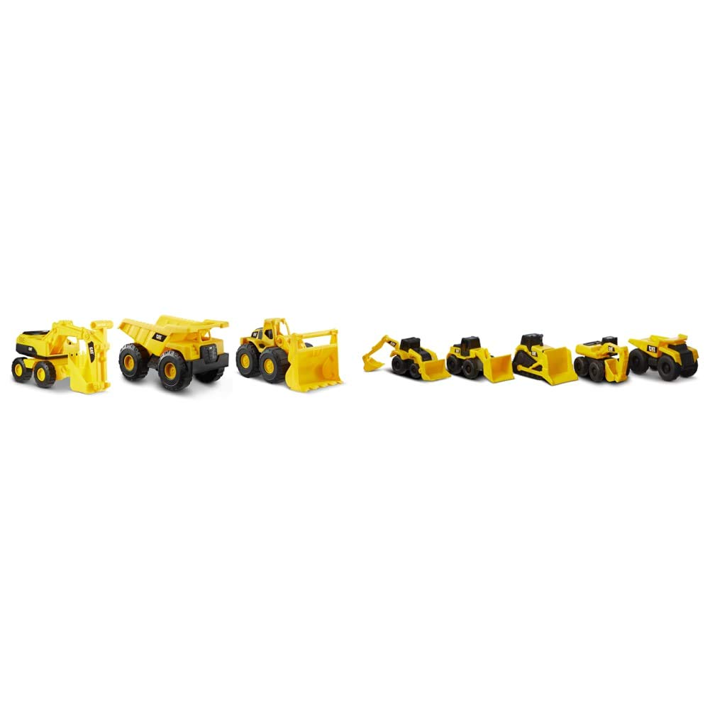 Cat Construction 7" Dump Truck Loader & Excavator toys Mini Crew Combo Pack 