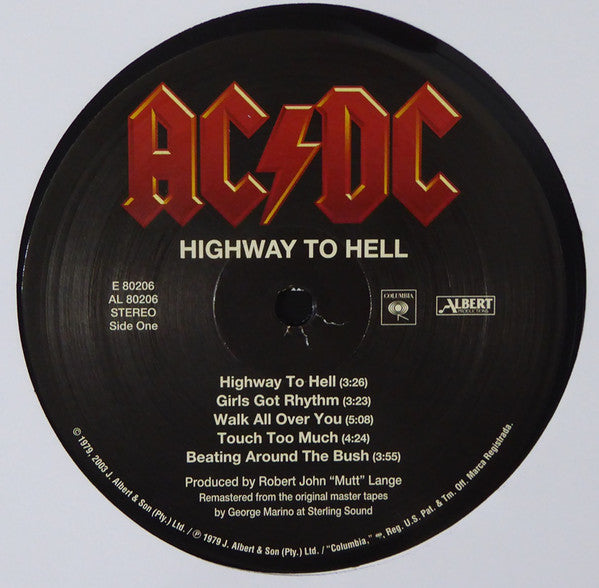 Buy AC/DC : Highway Hell (LP, Album, RM, Mis) Online for a price – Record Town TX