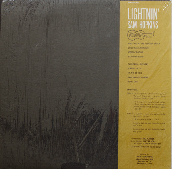 Buy Lightnin' Hopkins : Lightnin' Sam Hopkins (LP, Album) Online