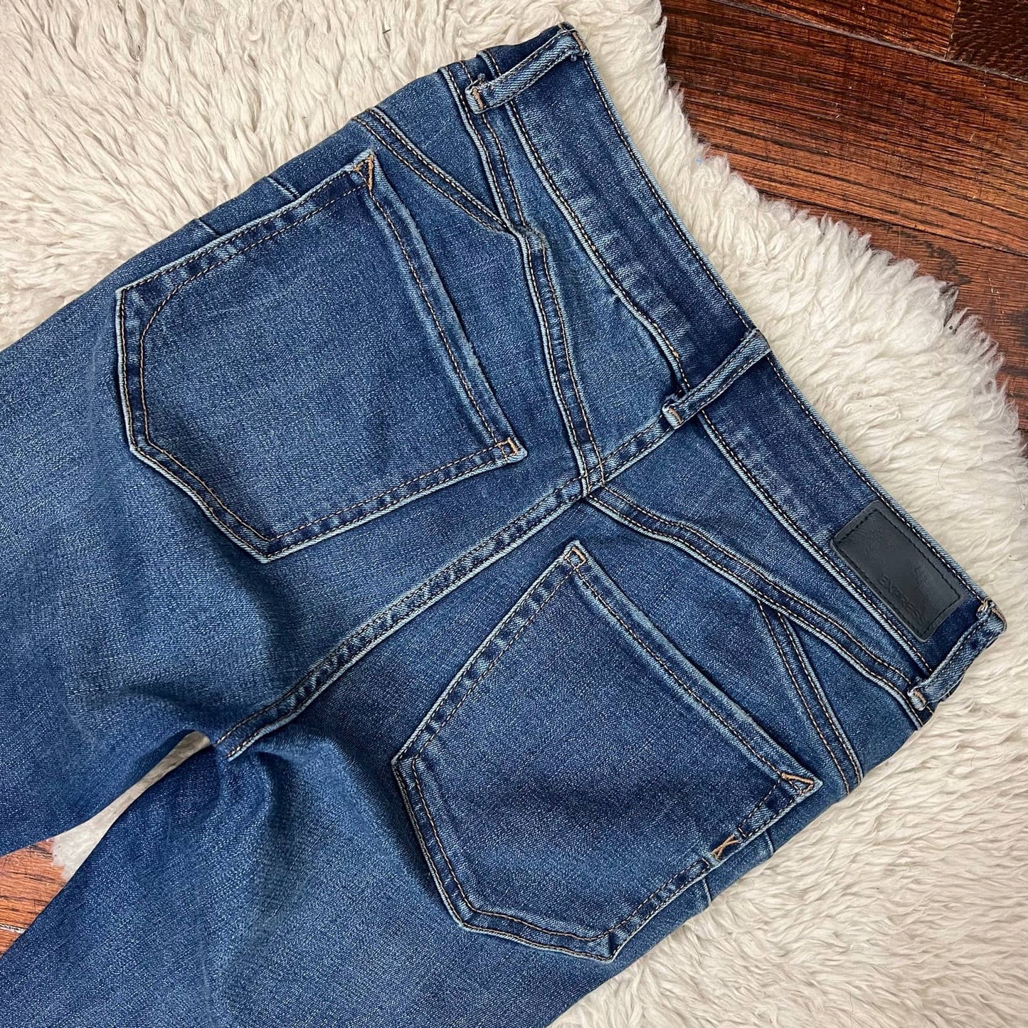 Express Ankle Zip Legging High Rise Jeans Size 2 Stretch + Denim Perfect Lift
