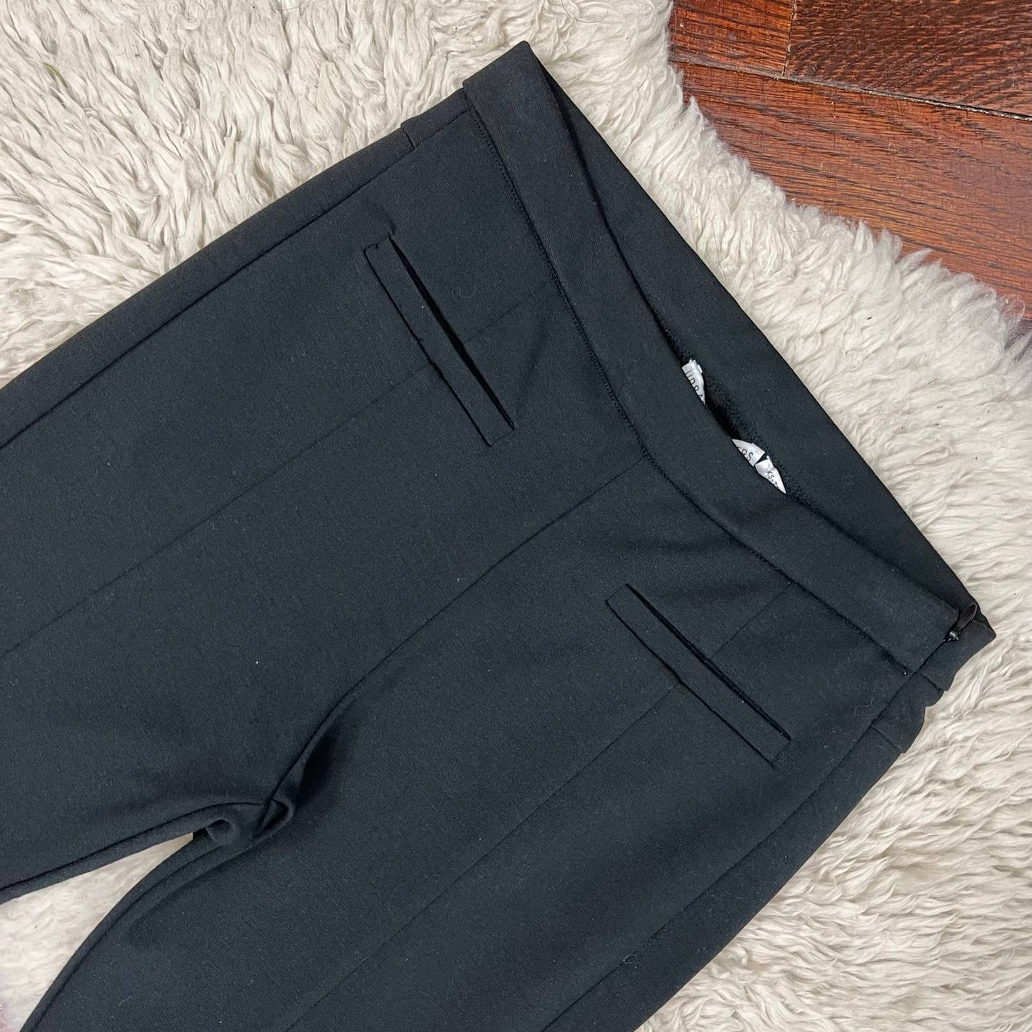 Urban Outfitters Skinny Split Hem Pants Size XS NWT Black Knit Seamed Leggings