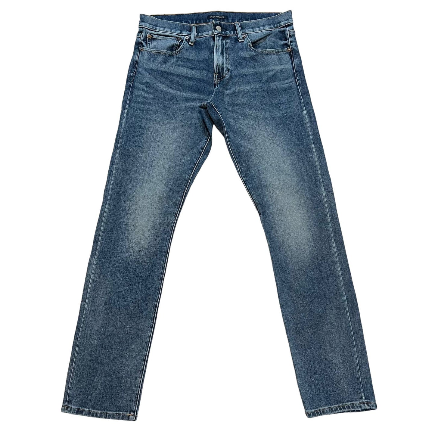 Lucky Brand 110 Slim Jeans Men's Sz 33 x 32 Stretch Denim Mid Wash Skinny 33/32