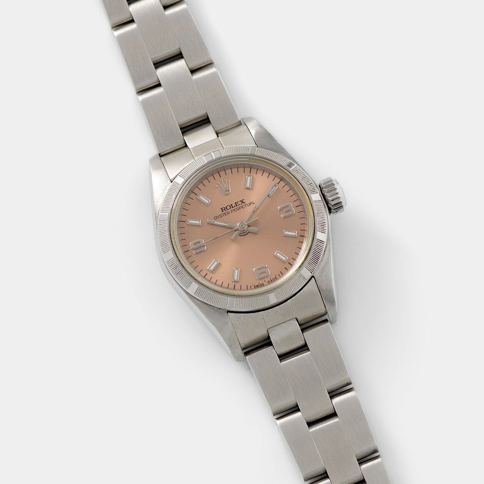 rolex oyster perpetual salmon dial