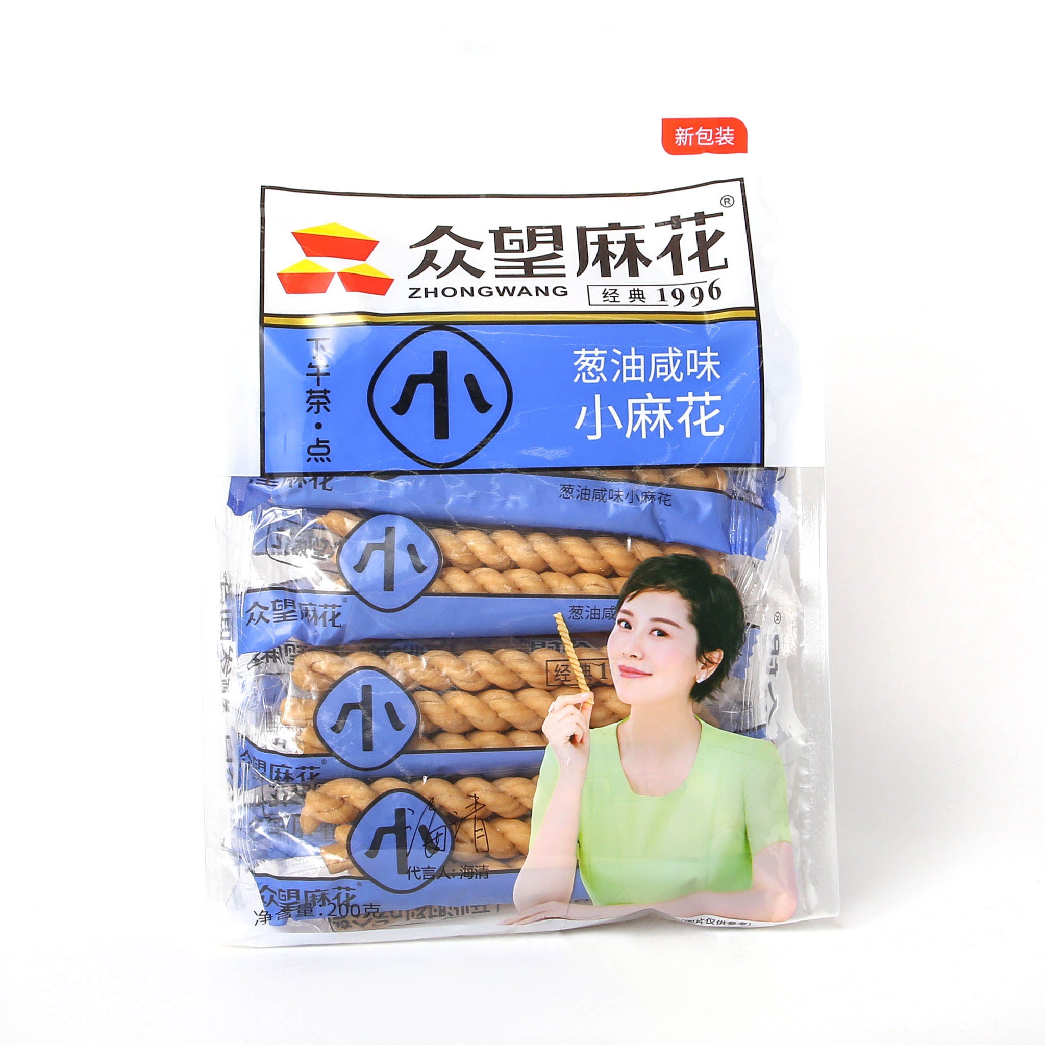 众望 衆望小麻花 芝麻甜味小麻花 ごま 胡麻入り甘口麻花 112g 2袋 - 菓子