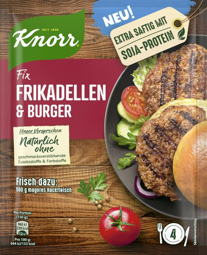 textuur Supermarkt bloed Knorr Fix voor gehaktballen & burgers 46g / 1.62 oz. NETTO. WT. – Merken  van Duitsland