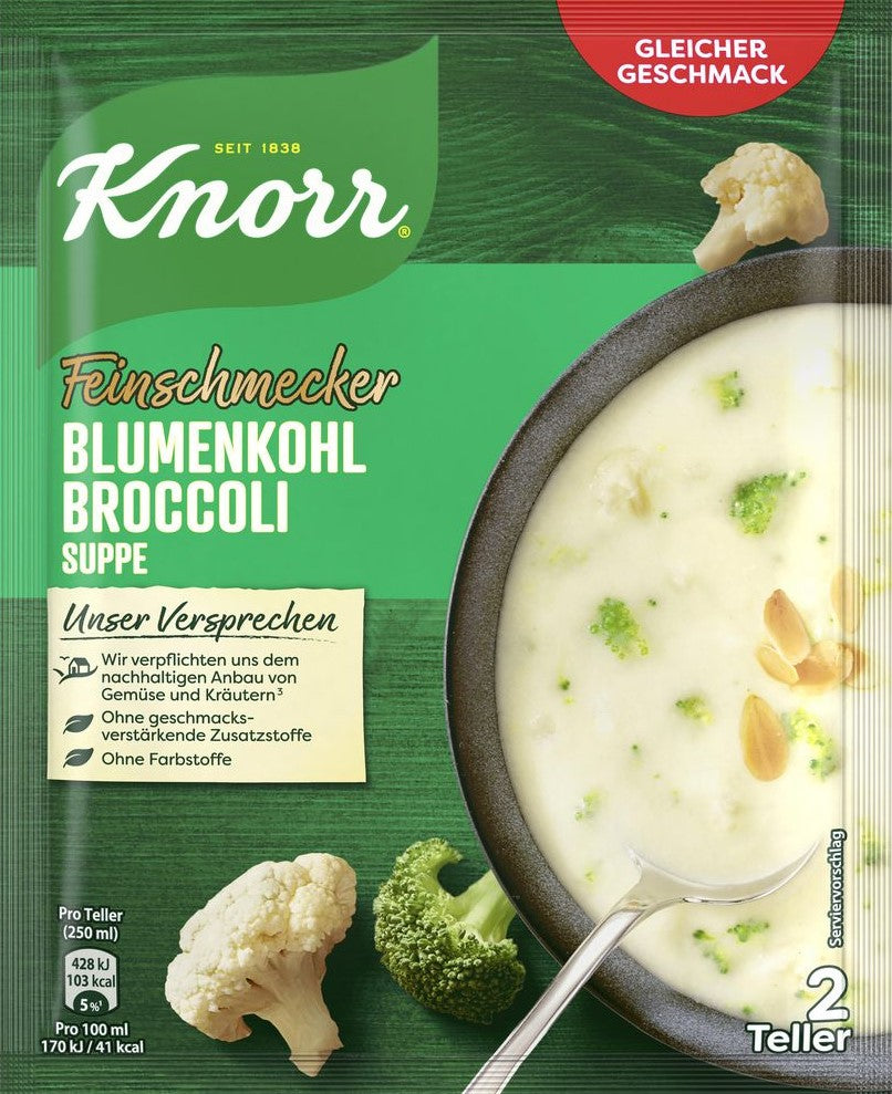 Knorr Gourmet 콜리플라워 브로콜리 수프 – 독일 브랜드