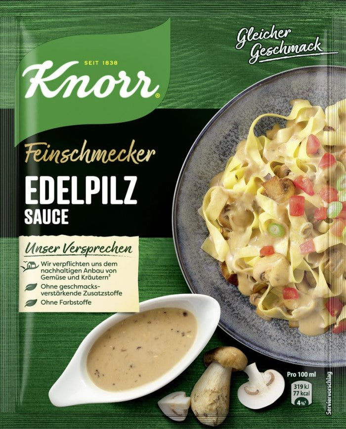 Knorr Feinschmecker Edelpilz Sauce yields 250ml / 8.45 fl.oz. – Brands ...