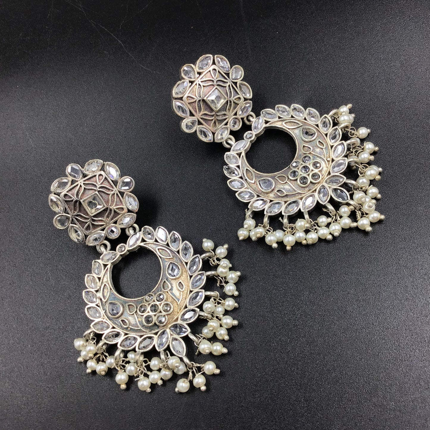 Chandbali Oxidized Earring 4703-59