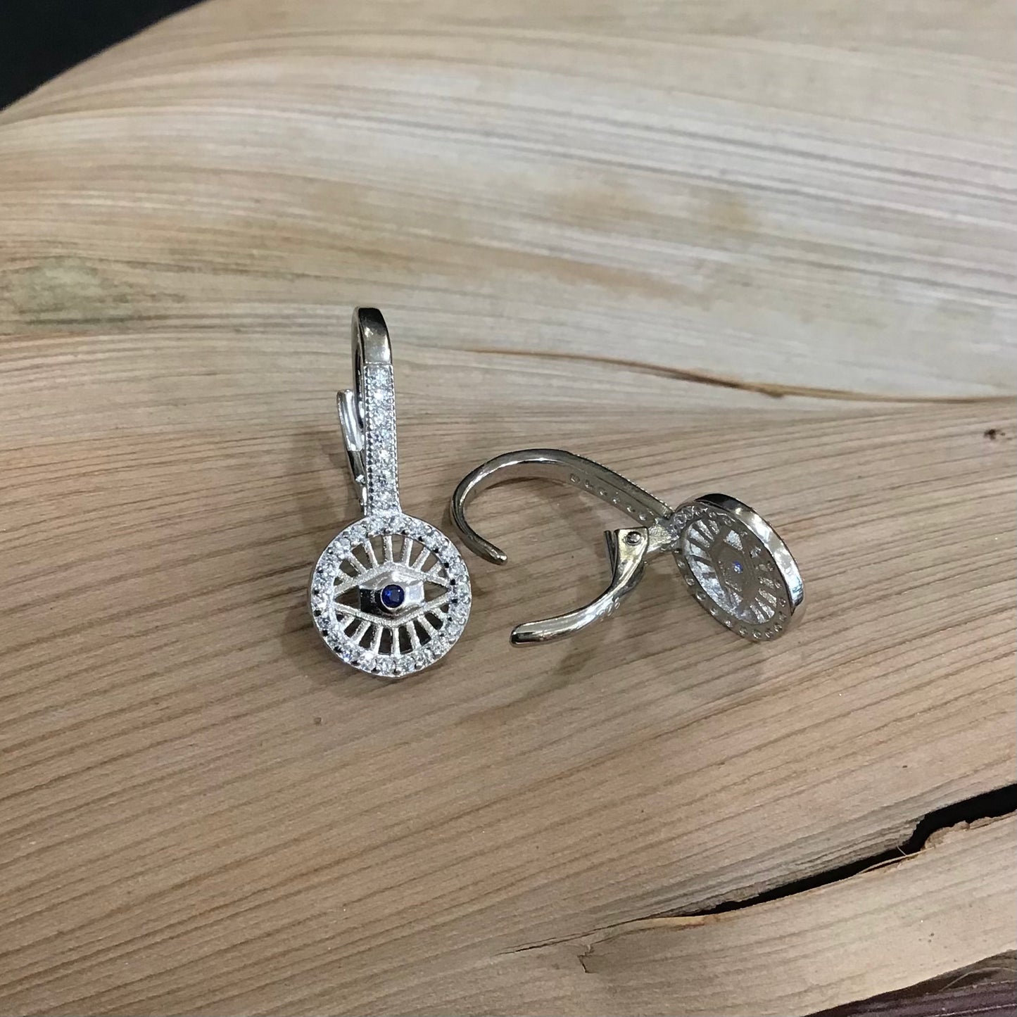 Silver Earring Evil Eye 1728-75