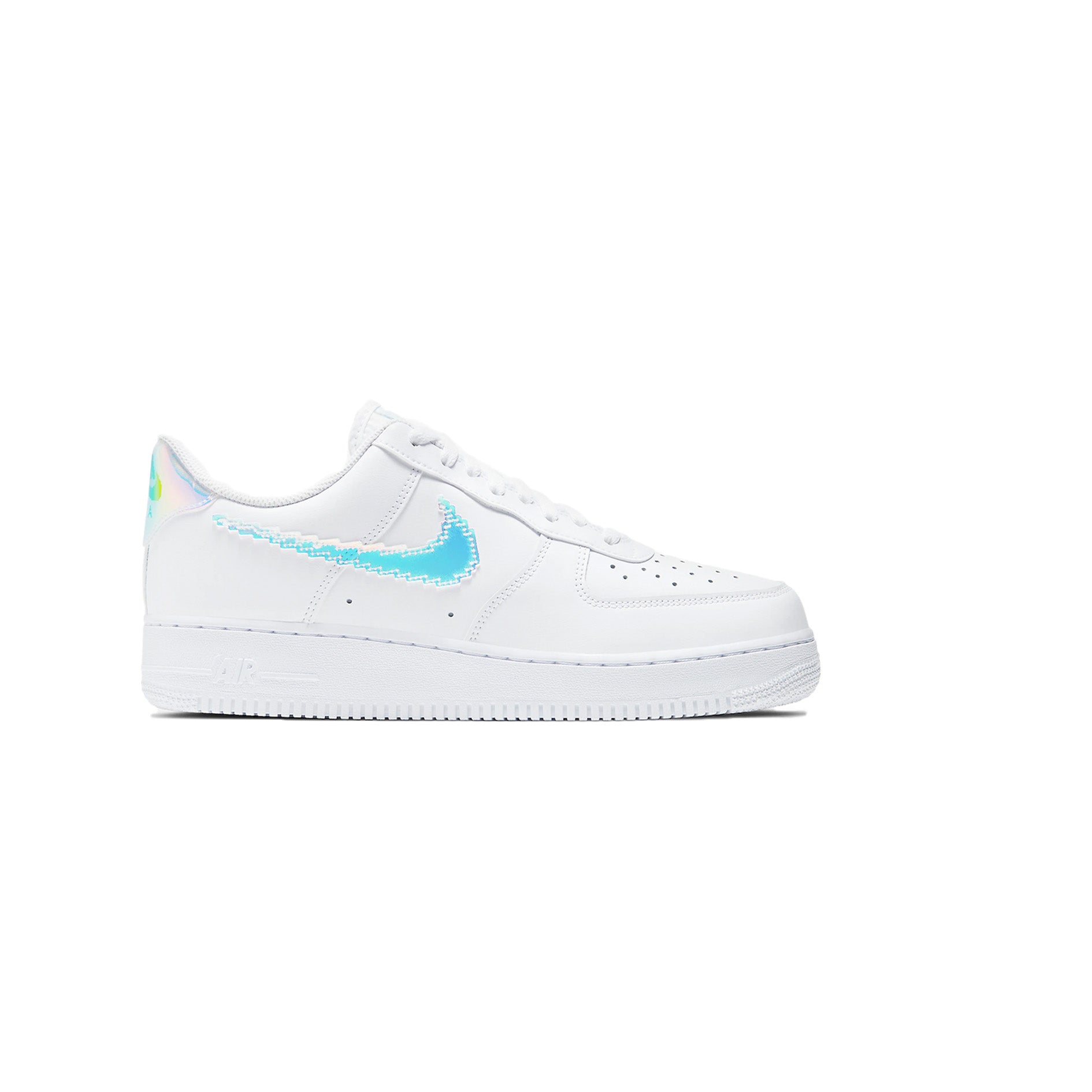 nike white iridescent air force 1 trainers